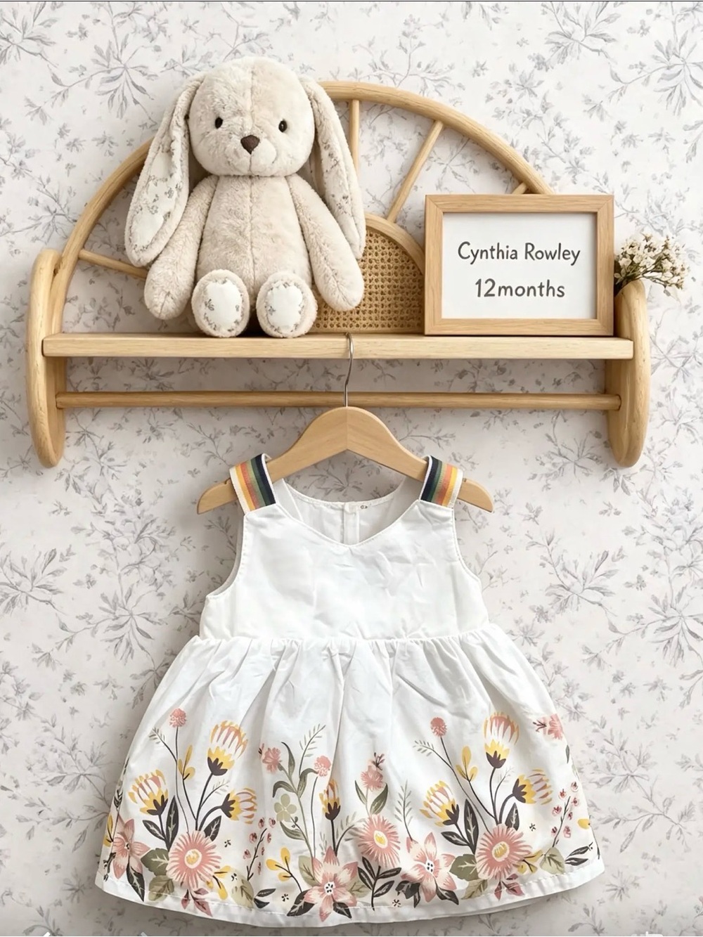 Cynthia Rowley Baby Girl White Floral Dress 12M